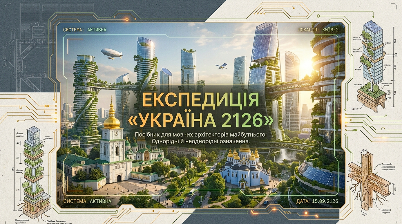 "Однорідні й неоднорідні означення". Фантастична подорож «Україна 2126 року»