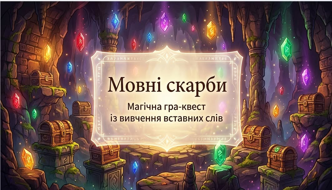 Гра "Мовні скарби. Вставні слова"