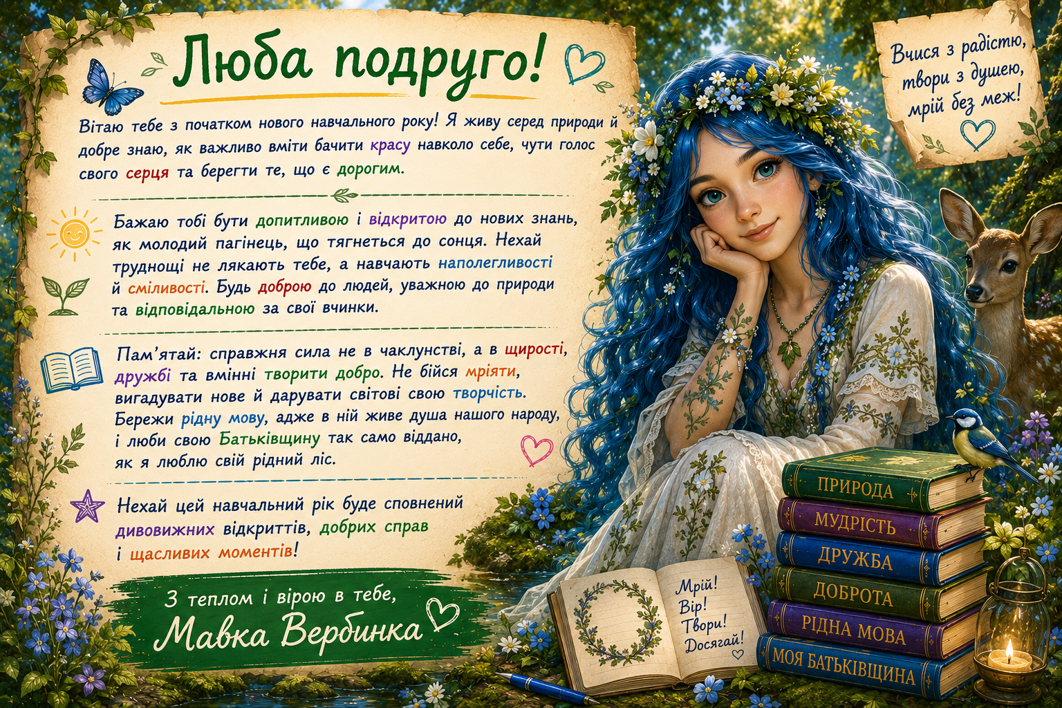 «Побажання від літературних героїв» — Українська література 5 клас, 6 клас, 7 клас, 8 клас, 9 клас, 10 клас, 11 клас