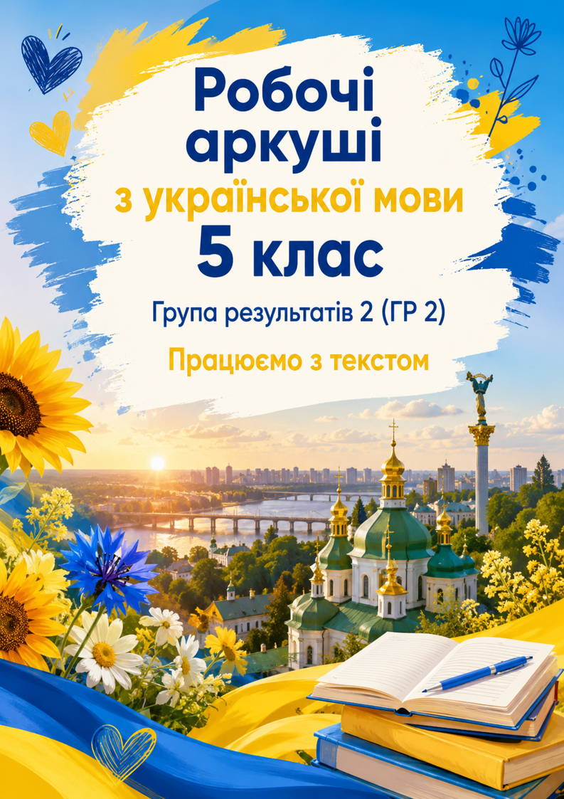 Збірник робочих аркушів з української мови для 5 класу НУШ (ГР 2 «Працюємо з текстом») — Українська мова 5 клас