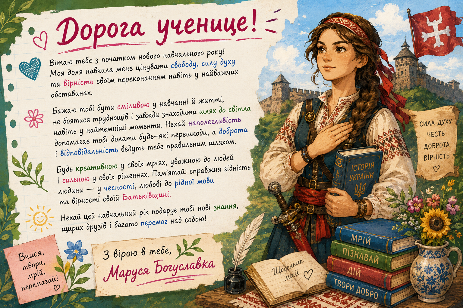 «Побажання від літературних героїв» — Українська література 5 клас, 6 клас, 7 клас, 8 клас, 9 клас, 10 клас, 11 клас — фото 3