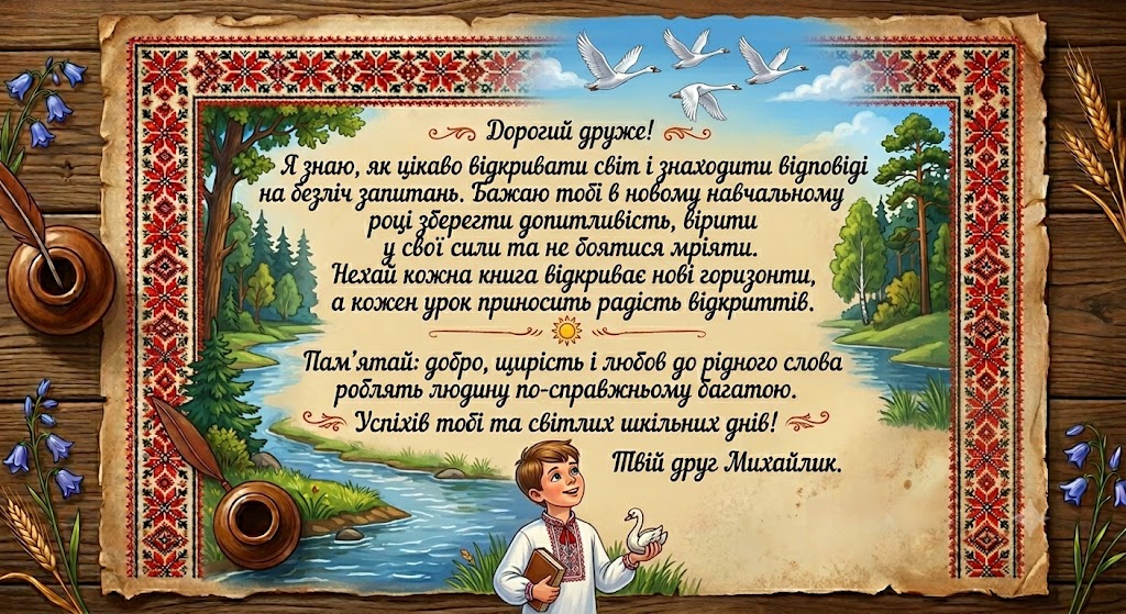 «Побажання від літературних героїв» — Українська література 5 клас, 6 клас, 7 клас, 8 клас, 9 клас, 10 клас, 11 клас — фото 5